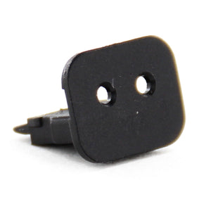 AW2S-LED - AT Series - 2 Socket Wedgelock - Black  (For use with 2 Way LED Connectors)