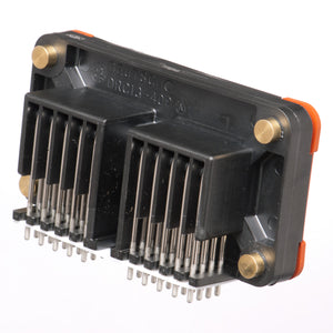 DRC13-40PA - DRC Series -  40 Pin Receptacle - A Key, 90° Molded Pins, PCB, Black