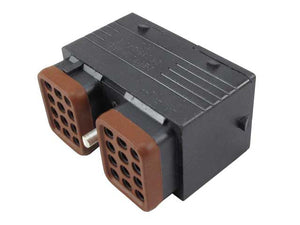 DRC16-24SB - DRC Series - 24 Socket Plug - B Key, In-Line, Black