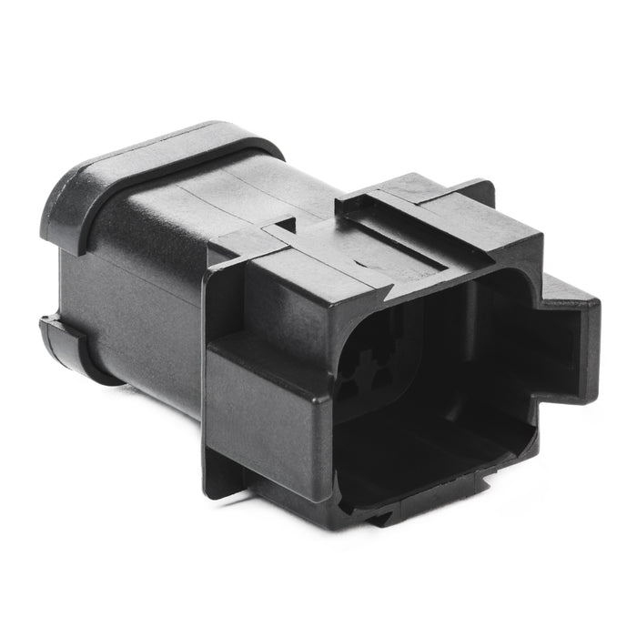 DT04-08PA-CE03 - DT Series - 8 Pin Receptacle - A Key, Reduced Dia. Seals, End Cap, Black