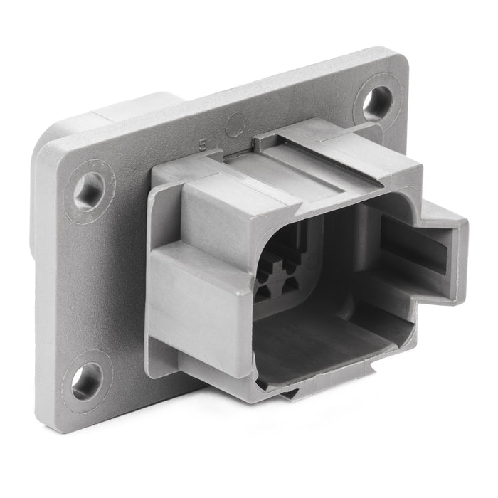 DT04-08PA-CL03 - DT Series - 8 Pin Receptacle - A Key, Welded Flange, Reduced Dia. Seals, Gray