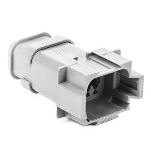 DT04-08PA-E008 - DT Series - 8 Pin Receptacle - A Key, Shrink Boot Adapter, Gray