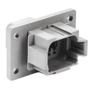 DT04-08PA-L012 - DT Series - 8 Pin Receptacle - A Key, Flange, Gray