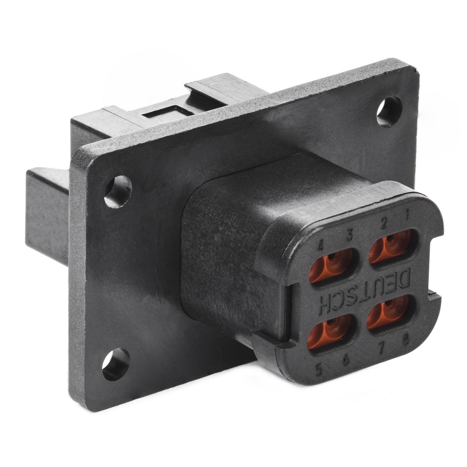 DT04-08PA-LE11 - DT Series - 8 Pin Receptacle - A Key, Flange, End