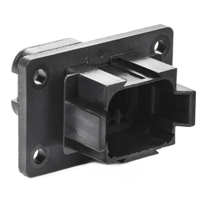 DT04-08PA-LE11 - DT Series - 8 Pin Receptacle - A Key, Flange, End Cap, Black