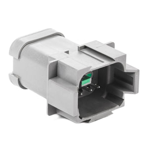 DT04-08PA-P021 - DT Series - 8 Pin Receptacle - A Key, 8 Pin Buss, Nickel Contacts, In-line, Gray
