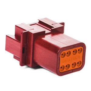 DT04-08PA-RD - DT Series - 8 Pin Receptacle - A Key, Red