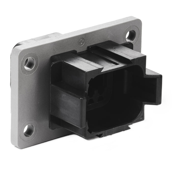 DT04-08PB-L012 - DT Series - 8 Pin Receptacle - B Key, Flange, Black