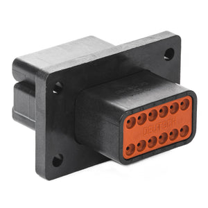 DT04-12PA-BL08 - DT Series - 12 Pin Receptacle - Enhanced A Key, Black