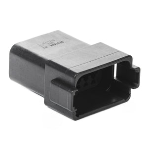 DT04-12PA-CE02 - DT Series 12 - Pin Receptacle - Reduced Dia. Seal -Black