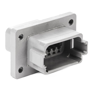 DT04-12PA-L012 - DT Series - 12 Pin Receptacle - A Key, Flange, Gray