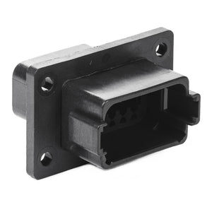 DT04-12PA-LE14 - DT Series - 12 Pin Receptacle - A Key, Welded Flange, Black