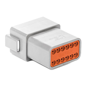 DT04-12PA - DT Series - 12 Pin Receptacle - A Key, Gray