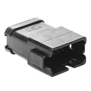 DT04-12PB-P030 - DT Series - 12 Pin Receptacle - B Key, (4) 3 Pin Bus, Nickel Pins, Black