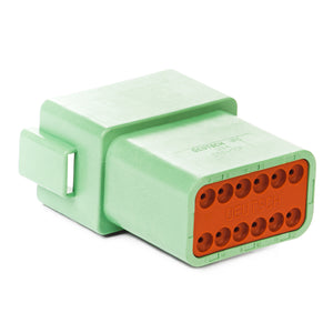 DT04-12PC - DT Series - 12 Pin Receptacle - C Key, Green