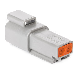 DT04-2P-C015 - DT Series -  2 Pin, Receptacle - Reduced Dia. Seal, Gray