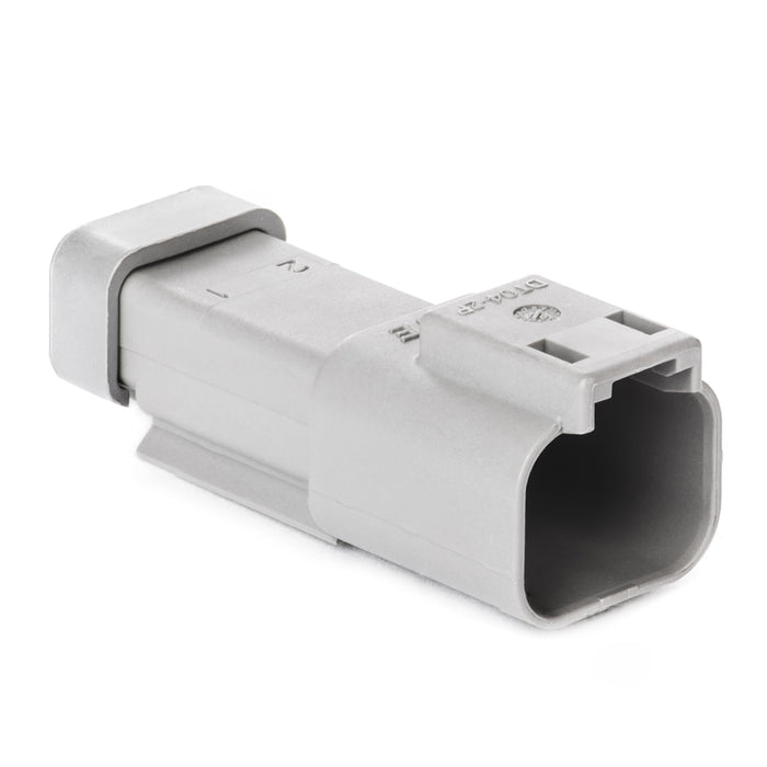 DT04-2P-CE01 - DT Series -  2 Pin Receptacle - Reduced Dia. Seal, EndCap, Gray