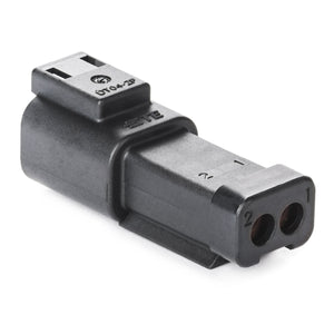 DT04-2P-E005 - DT Series - 2 Pin Receptacle - End Cap, Black