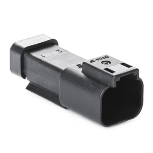 DT04-2P-E005 - DT Series - 2 Pin Receptacle - End Cap, Black