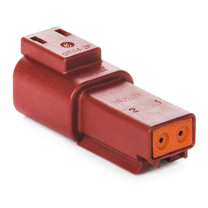 DT04-2P-RD - DT Series - 2 Pin Receptacle - Red