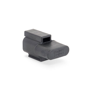 DT04-2P-RT01 - DT Series - 2 Pin Receptacle - Molded-In Diode (MUR460), Black