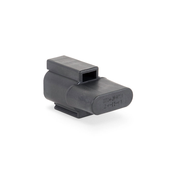 DT04-2P-RT01 - DT Series - 2 Pin Receptacle - Molded-In Diode (MUR460), Black