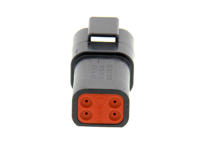 DT04-4P-CE02 - DT Series -  4 Pin Receptacle - Reduced Dia. Seal, Black