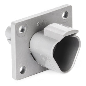 DT04-3P-L012 - DT Series - 3 Pin Receptacle - Welded Flange, Gray
