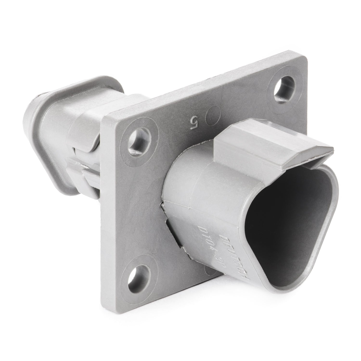 DT04-3P-LE08 - DT Series - 3 Pin Receptacle - Welded Flange