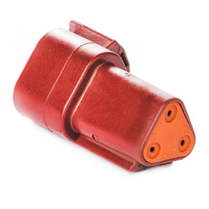 DT04-3P-RD - DT Series - 3 Pin Receptacle - Red