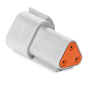 DT04-3P - DT Series - 3 Pin Receptacle - Gray