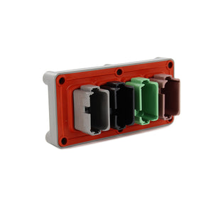 DT04-48P-B016 - DT Series - 12 Pin Receptacle - 48 Pin Receptacle - Enhanced A,B,C,D Key, Flange, Gray