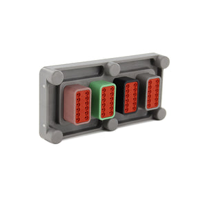 DT04-48P-B016 - DT Series - 12 Pin Receptacle - 48 Pin Receptacle - Enhanced A,B,C,D Key, Flange, Gray