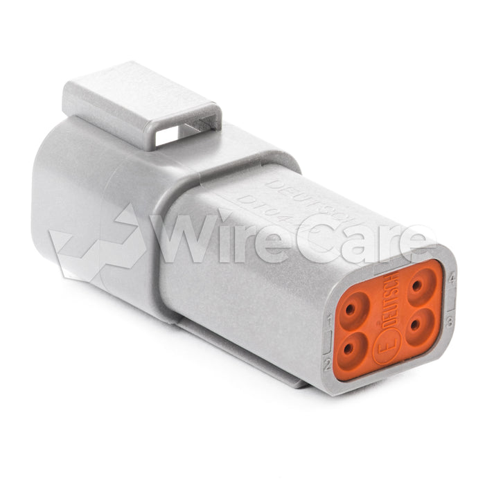 DT04-4P-C015 - DT Series - 4 Pin Receptacle - Reduced Dia. Seals, Gray