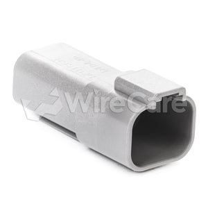 DT04-4P-C015 - DT Series - 4 Pin Receptacle - Reduced Dia. Seals, Gray