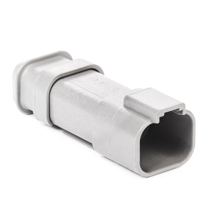 DT04-4P-E008 - DT Series - 4 Pin Receptacle - Shrink Boot Adapter, Gray