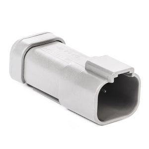 DT04-4P-P021 - DT Series - 4 Pin Receptacle - (1) 4 Pin Buss, Nickel Contacts, Gray