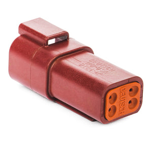 DT04-4P-RD - DT Series - 4 Pin Receptacle - Red