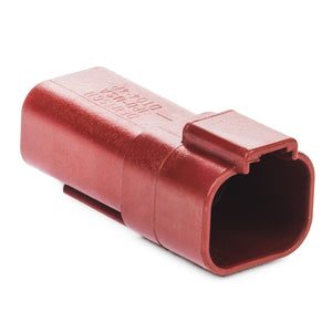 DT04-4P-RD - DT Series - 4 Pin Receptacle - Red