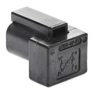 DT04-4P-RT01 - DT Series - 4 Pin Receptacle - Molded-in Diode (MUR460), Black