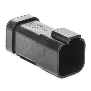 DT04-6P-CE03 - DT Series - 6 Pin Receptacle - End Cap, Reduced Dia. Seals, Black