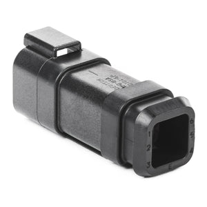 DT04-6P-CE09 - DT Series - 6 Pin Receptacle - Reduced Dia. Seal, Shrink Boot Adapter, Black