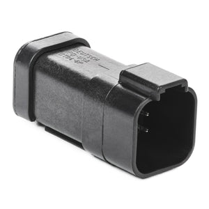 DT04-6P-EP13 - DT Series - 6 Pin Receptacle - (1) 6 Pin Buss, Nickel Contacts, Black