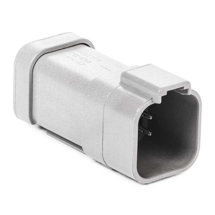 DT04-6P-P021 - DT Series - 6 Pin Receptacle - (1) 6 Pin Buss, Nickel Contacts, Gray