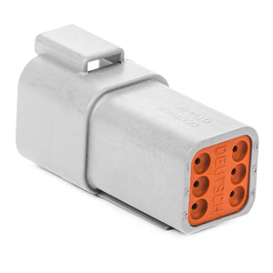 DT04-6P - DT Series - 6 Pin Receptacle - Gray