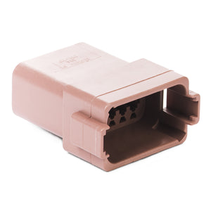 DT04-12PD - DT Series - 12 Pin Receptacle - D Key, Brown