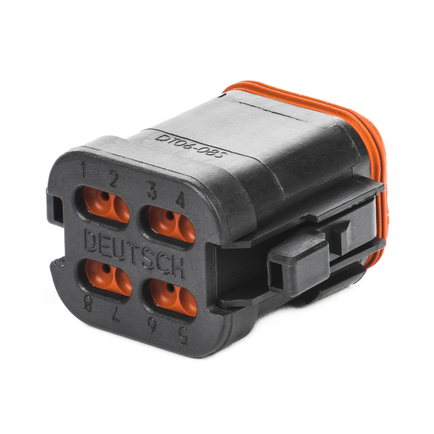 DT06-08SA-EP08 - DT Series - 8 Socket Plug - A Key, End Cap