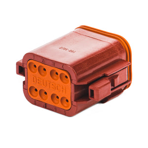 DT06-08SA-RD - DT Series - 8 Socket Plug - A Key, Red