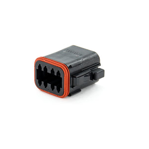 DT06-08SB - DT Series - 8 Socket Plug -  B Key, Black