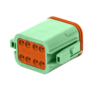 DT06-08SC - DT Series - 8 Socket Plug - C Key, Green